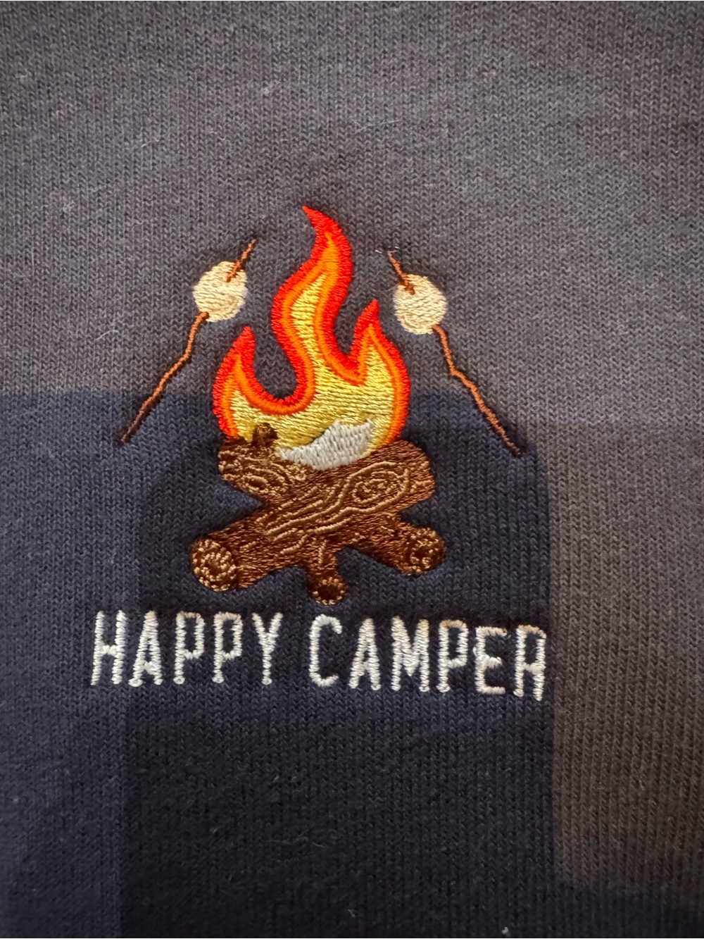 Kiel James Patrick Navy Happy Camper Crewneck Sweatshirt - Picture 2 of 3